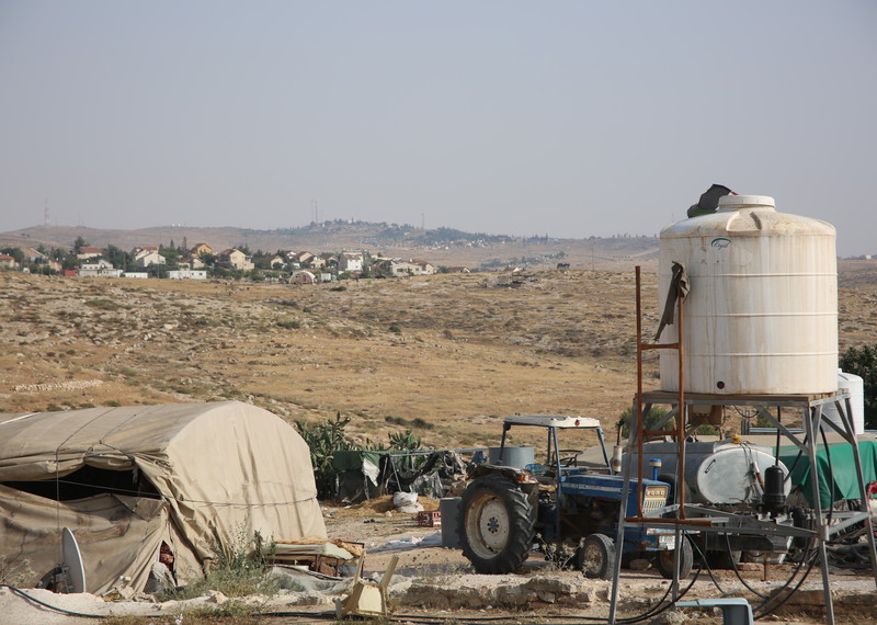 The village of Khirbet Susiya in the occupied West Bank, whose demolition was approved by Israel’s Supreme Court in 2018. (© Amnesty International)